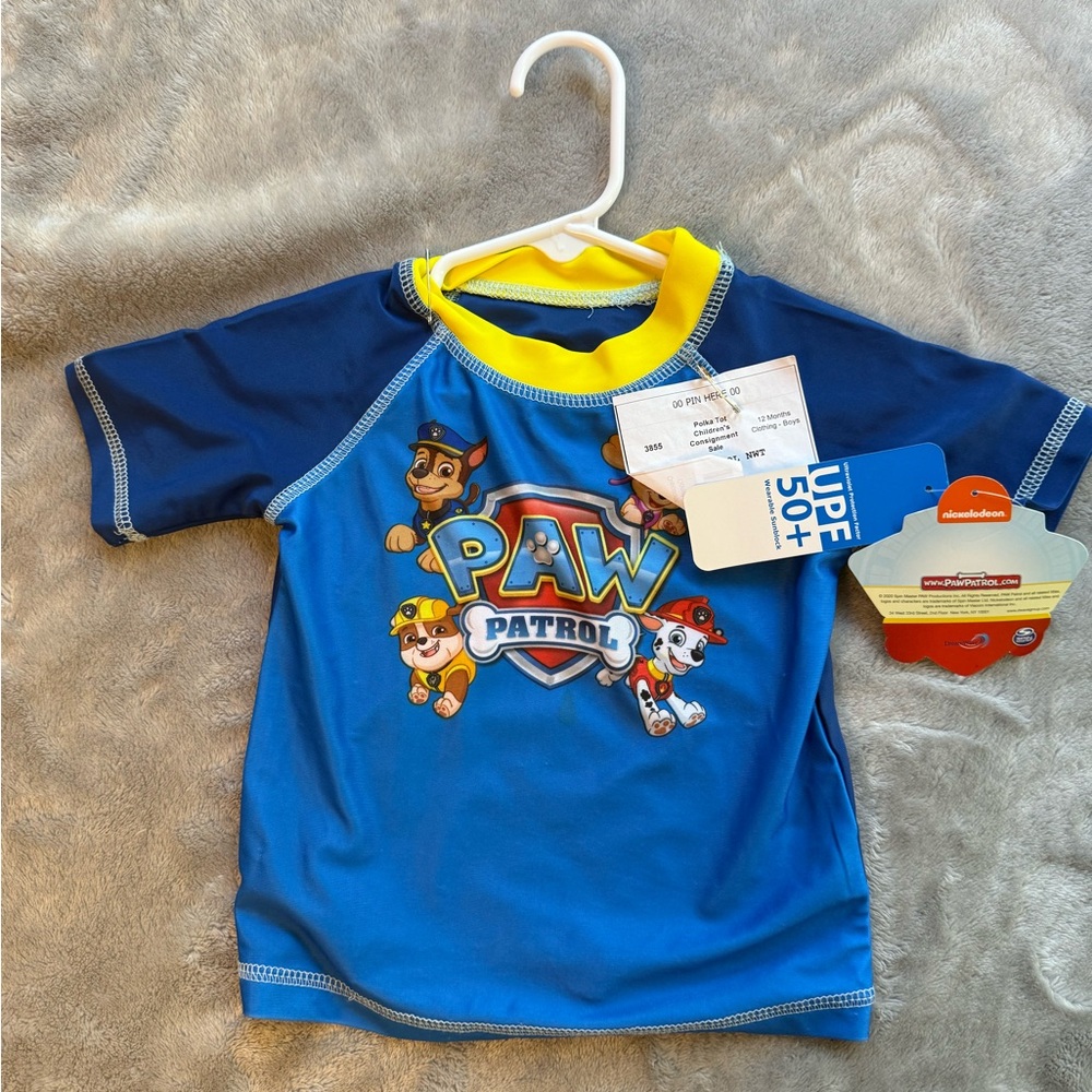 Paw Patrol Kids Swim Rashguard - Blue and Yellow